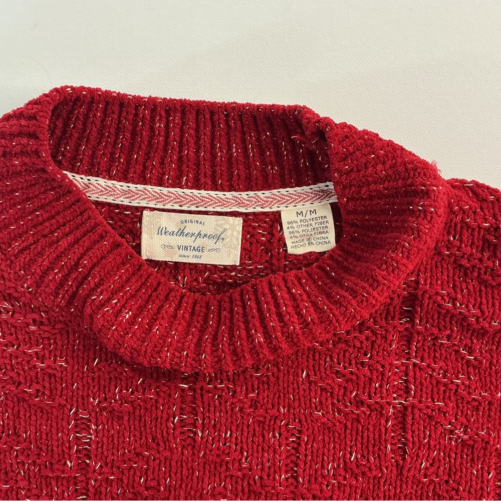 Weatherproof Vintage Red Knit Sweater - Picture 2 of 5